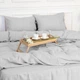 Простынь на резинке MirSon Лен Linen Beatrice 200x220 см (2200008248109) - изображение 4
