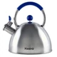 Чайник для плиты со свистком&nbsp;2,5л MAGIO MG-1190 Steel/Blue - изображение 1