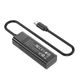 USB хаб расширитель с входом Type-C HUB адаптер HOCO HB25 Easy mix 4-in-1 converter (USB3.0+3*USB2.0). Black - изображение 4