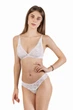 Комплект женский кружевной бюстгальтер с мягкой чашкой стринги Felisiya Lingerie Белый 2007+210-001/0166 M - изображение 3