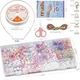 Великий Дитячий DIY набір для творчості та рукоділля Urbankit Beads Set 700+ Намистини, бісер, ведмедики, серця, кристали з аксесуарами для виготовлення браслетів, прикрас (MUSH4V) - зображення 9
