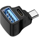 Адаптер Type-C - Type-C female - USB female PD 100W для Steam Deck кутовий 90 градусів (ASDTCUA100W) - зображення 1
