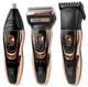 Мужской триммер ProGemei Gold GM-595 аккумуляторная бритва для стрижки волос и бороды 3 Вт черный/золотистый - изображение 3