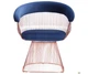 Стілець із підлокітниками Art Metal Furniture Roller, rose gold, royal blue (545679) - зображення 3