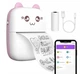 Портативний Mini Printer котик Термопринтер ручний Bluetooth Кишеньковий друк Фотопринтер без фарби Блакитний - зображення 4