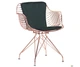Стілець із підлокітниками Art Metal Furniture Ibis, rose gold, emerald (545675) - зображення 1