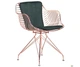 Стілець із підлокітниками Art Metal Furniture Ibis, rose gold, emerald (545675) - зображення 2