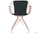 Стілець із підлокітниками Art Metal Furniture Ibis, rose gold, emerald (545675) - зображення 3