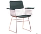 Стілець із підлокітниками Art Metal Furniture Mino, rose gold, emerald (545688) - зображення 2