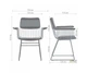 Стілець із підлокітниками Art Metal Furniture Mino, rose gold, emerald (545688) - зображення 6