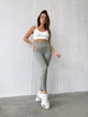 Спортивные женские лосины EASY с эффектом Push Up для фитнеса и йоги Бесшовные Однотонные L Фисташка пастель (XA05LL) - изображение 9