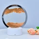Настільна LED лампа нічник Пісочний годинник 3D Moving Sands Capes USB Нічний світильник Жовтий - зображення 3