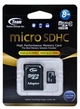 Карта памяти MicroSDHC 8GB Class 10 Team + SD-adapter (TUSDH8GCL1003) - изображение 3