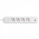 Сетевой удлинитель 3 м 4 гнезда с USB (QC3.0) и USB-C (PD18W) заземлением и кнопкой VIDEX VF-PD43G1QC1PD-W - изображение 3