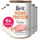 ПАК. Консервированный монопротеиновый корм для собак Brit Mono Protein Dog с индейкой, 6 шт по 400 г - изображение 1