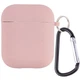 Силиконовый футляр Epik с микрофиброй для наушников Airpods 1/2 Розовый / Pink Sand - изображение 1