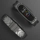 Ремінець MiJobs V-shape металевий для Xiaomi Mi Band 5/6/4/3 Black (mrk0001) - изображение 1