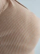 Комплект нижнего белья в рубчик топ бюстгальтер трусики Honey Fashion Accessories М/L бежевый (2-74) - изображение 4