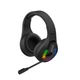Гарнітура ігрова Bloody GR230 (Black) з мікрофоном, Neon LED Bluetooth + 2.4GHz + 3.5 jack, чорний колір - зображення 4