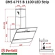 Вытяжка кухонная Perfelli DNS 6793 B 1100 BL LED Strip - изображение 7