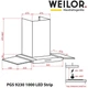 Витяжка кухонна Weilor PGS 9230 IG 1000 LED strip - зображення 7