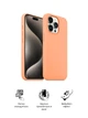 Силиконовый чехол для Apple iPhone 15 Pro Max, ICON2 Case, Оранжевый, противоударный, панель, защита всего корпуса, матовая поверхность Soft Touch, выступает над дисплеем, совместим с защитными стеклами и пленками, с микрофиброй - изображение 3