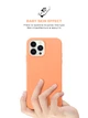 Силиконовый чехол для Apple iPhone 15 Pro Max, ICON2 Case, Оранжевый, противоударный, панель, защита всего корпуса, матовая поверхность Soft Touch, выступает над дисплеем, совместим с защитными стеклами и пленками, с микрофиброй - изображение 8