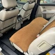 Накидка задня для авто з алькантари Lux Коричневі плоскі стільники з білим рядком - зображення 2