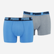 Набір чоловічих трусів 2 штуки Puma Basic Boxer 2P 90682372 S Голубой/Сірий (8720245482349) - зображення 1