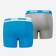 Komplet majtek chłopięcych 2 sztuki Puma Boys Basic Boxer 2P 93545402 164 Szary/Granatowy (8720245232180) - obraz 2