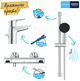 Набор смесителей GROHE QuickFix Precision Flow UA202503TS (24196001+34800001) - изображение 2