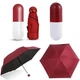 Женский карманный мини-зонт Umbrella с футляром Бордовый ( З-00431) - изображение 4