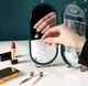 Складная шкатулка для украшений с зеркалом настольная Зеленая - изображение 4