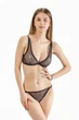 Комплект женский кружевной бюстгальтер с мягкой чашкой и стринги Felisiya Lingerie Черный 2007+221-170.863 L - изображение 1