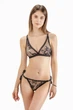 Комплект женский кружевной бюстгальтер с мягкой чашкой и стринги Felisiya Lingerie Черный 2007+204-170/151л S - изображение 1