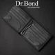 Кошелек мужской Classic с магнитным замком из натуральной кожи DR. BOND MSM-3 черный - изображение 5