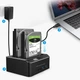 Док станція RSHTECH DS02 для HDD SSD 2.5" 3.5" SATA III USB3.0 з функцією клонування HUB картрідер - зображення 6