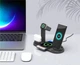 Зарядний пристрій VIKEFON з інтерфейсом iPhone / Micro USB / Type-C, зарядна док-станція для смартфона / навушників / годинника, чорний (78462147) - зображення 8