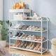 Полиця для взуття 4 яруси Vibo Shoes Organizer взуттєвий стелаж металевий з чотирма полицями Білий - зображення 5