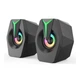 Колонки комп'ютерні з RGB підсвічуванням Kisonli C8 mini живлення від USB, 2 х 2.5Вт - зображення 2
