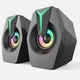 Колонки комп'ютерні з RGB підсвічуванням Kisonli C8 mini живлення від USB, 2 х 2.5Вт - зображення 7