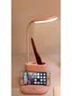 Светодиодная настольная лампа Power bank Light 3в1 аккумуляторная с USB выходом, органайзером и подставкой для смартфона Розовая - изображение 5