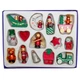 Набор елочных игрушек - деревянные фигурки, 14 шт, 20*15 см, разноцветный, дерево (060221) - изображение 1