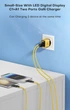 Зарядний пристрій ASOMETECH 35W GaN TypeC USB LED-дисплей PD3.0+QC3.0 Швидка зарядка для Apple iPhone, iPad, MacBook, Samsung, Xiaomi - зображення 3