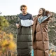 Спальник з капюшоном Naturehike U350S NH20MSD07, (-3°C), лівий, темно-зелений - зображення 8