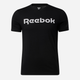 Koszulka męska bawełniana Reebok Gs Reebok Linear Rea 100042232 M Czarny/Biały (4064048052410) - obraz 6