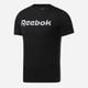 Футболка бавовняна довга чоловіча Reebok Gs Reebok Linear Rea 100042232 2XL Чорний/Білий (4064048052366) - зображення 7