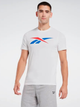 Футболка бавовняна довга чоловіча Reebok Gs Vector Tee 100065058 L Біла (4066751166071) - зображення 1