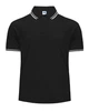 Футболка поло черная с белым мужская JHK - BK- WH- PORA210 CONTRAST L - изображение 1
