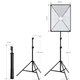 Комплект Puluz PU5070-2 225W 2 x софтбокса 50 x 70 см 2 x стійки 2 LED-лампи 225 ватів пульт ДК - зображення 3